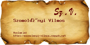 Szomolányi Vilmos névjegykártya